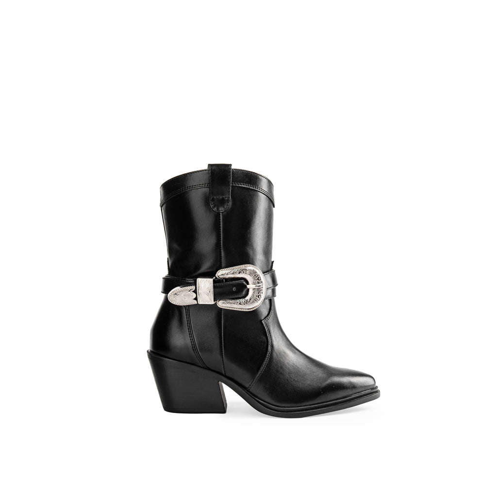 BOTÍN BECKY NAPA NEGRO