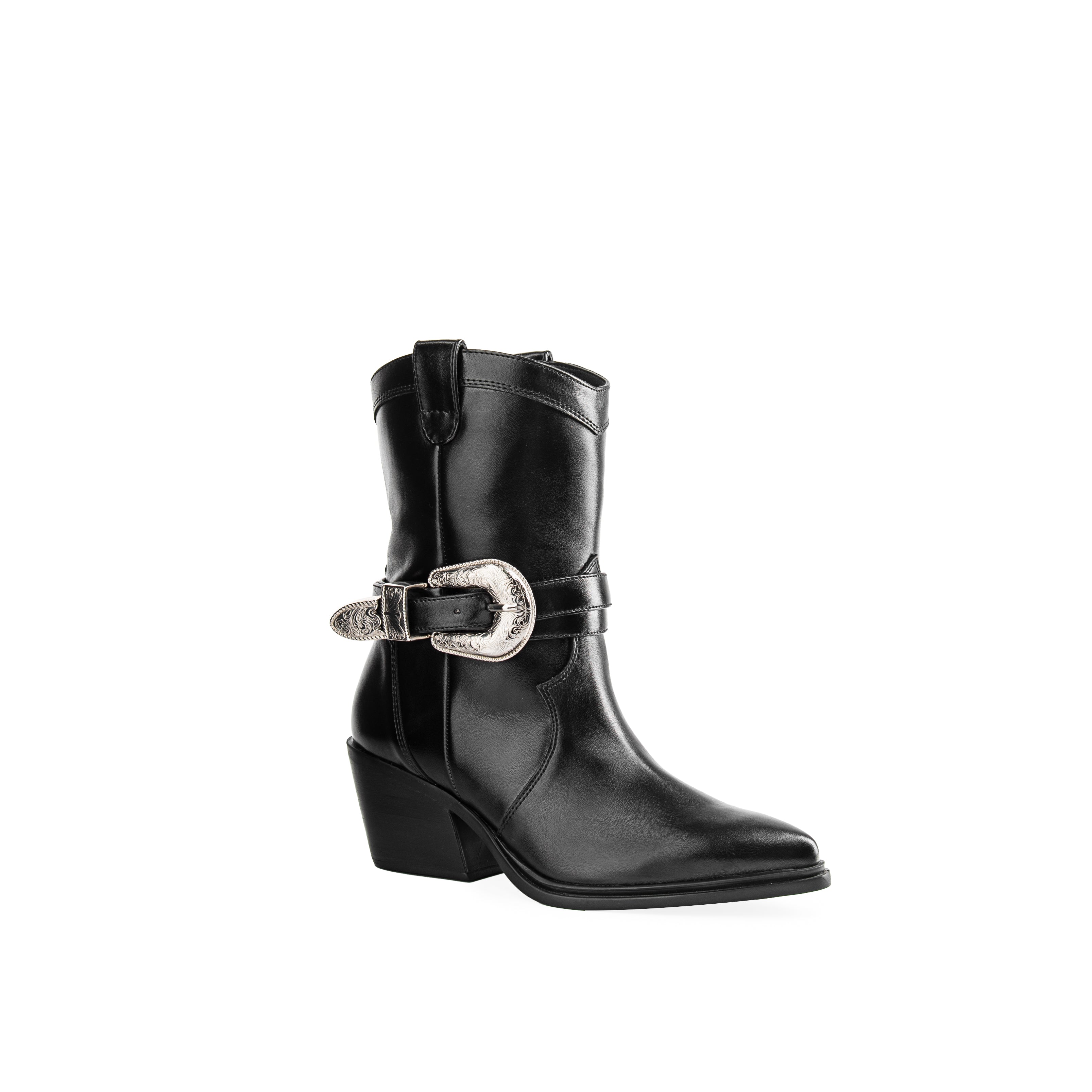 BOTÍN BECKY NAPA NEGRO