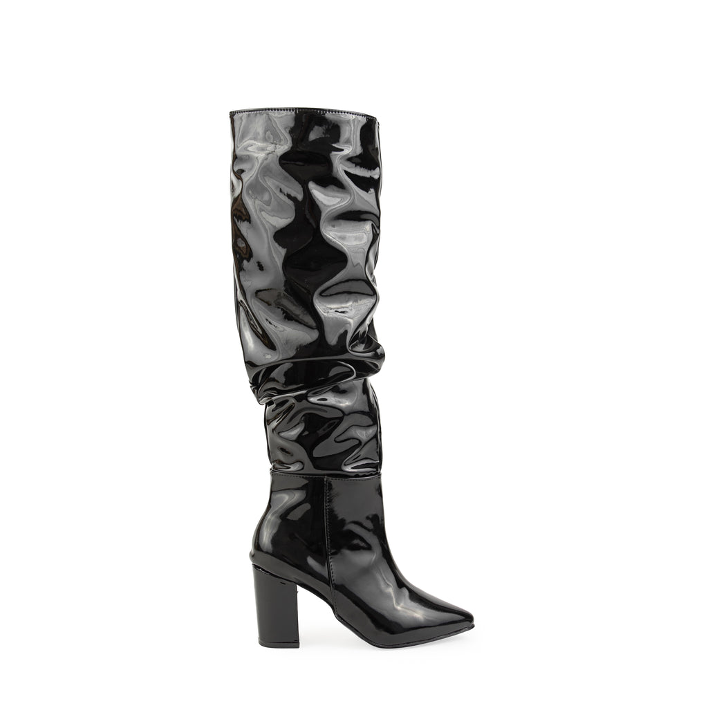 BOTA LÍA CHAROL NEGRO